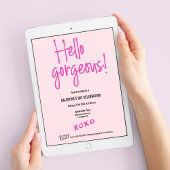 ハローガールズ ガレンティーンズデー xoxo ピンク オーダーメイド 招待状