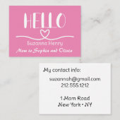 ハローガール連絡ママのカードmommy通話カード コーリングカード (正面/裏面)