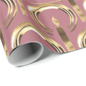 ハローキャンドルのまわりに炎バラ金ゴールドクリスマス ラッピングペーパー (ロールコーナー)