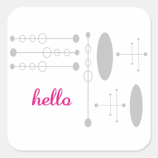 ハローキュートカラフルハローギフト スクエアシール (正面)