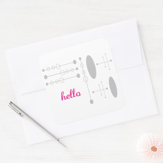 ハローキュートカラフルハローギフト スクエアシール (封筒)