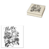 ハローキュートキツネ ラバースタンプ (押印)