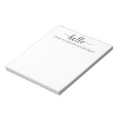 ハローキュートレトロタイポグラフィハロー ノートパッド (回転)