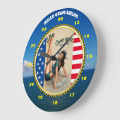 ハローグアムセーラー ラージ壁時計 (傾斜)