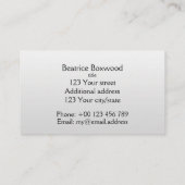 ハローグラディエント1色シルバー(カスタム文字) 名刺 (裏面)