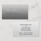 ハローグラディエント1色シルバー(カスタム文字) 名刺 (正面/裏面)