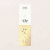 ハローグリーティングゴールドグリッター 名刺 (外部フラット)