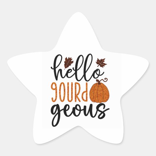 ハローグルジア秋のステッカー 星シール (正面)