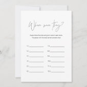 ハローゲームカードはどこにいたブライダルシャワー 招待状 (正面)