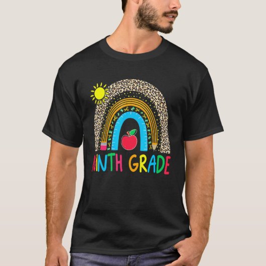 ハローコインチーム9位新学期レインボー Tシャツ (正面)