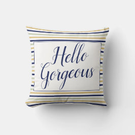 ハローゴスストライプの クッション