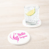 ハローゴスラブリーレディ顔スケッチタイポグラフィ コースター (側面)