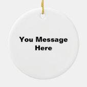 ハローゴスラブリーレディ顔スケッチタイポグラフィ セラミックオーナメント (裏面)