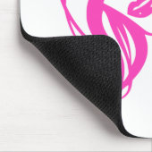 ハローゴスラブリーレディ顔スケッチタイポグラフィ マウスパッド (コーナー)