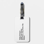 ハローゴスラブリーレディ顔スケッチタイポグラフィ ラゲッジタグ (裏面縦)