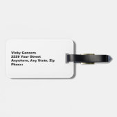 ハローゴスラブリーレディ顔スケッチタイポグラフィ ラゲッジタグ (裏面横)