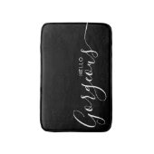 ハローゴス白黒ミニマル バスマット (正面縦)