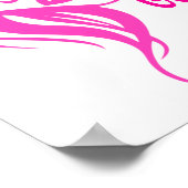 ハローゴリーレディ顔スケッチタイポグラフィスモール ポスター (角)