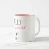 ハローゴージャスかわいい ツートーンマグカップ (正面右)