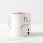 ハローゴージャスかわいい ツートーンマグカップ (正面左)