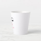 ハローゴージャスかわいらしで睫毛グラマラス カフェラテマグ (正面)