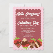 ハローゴージャスなイチゴのガレンティンの日 招待状 (正面)