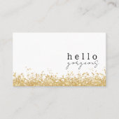 ハローゴージャスエレガントブラック&金ゴールドラグジュアリー 名刺 (正面)