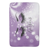 ハローゴージャスパープルグリッターの目 バスマット (正面縦)