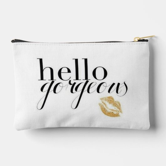 ハローゴージャス金ゴールド唇 アクセサリーポーチ (裏面)