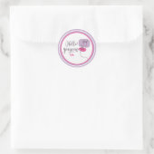 ハローゴージャス顔イラストレーションシール ラウンドシール (バッグ)