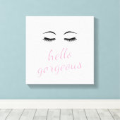 ハローゴージャス&かわいらしまつげ キャンバスプリント (インサイチュ (ウッドフロア))