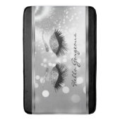 ハローゴージャス – シルバー付きの美しいまつげ バスマット (正面縦)