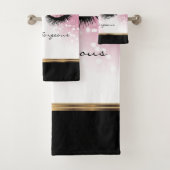 ハローゴージャス – ピンクと美しいまつげ バスタオルセット (インサイチュ)