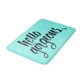 「ハローゴージャス」ブラシレタリングバスマットユニーク: バスマット (アングル)