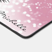 ハローゴージャス – 美しいピンクの目 – パーソナライズ デスクマット (コーナー)