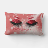 ハローゴージャス – 赤まつ毛と眉 ランバークッション (裏面)