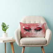 ハローゴージャス – 赤まつ毛と眉 ランバークッション (椅子)