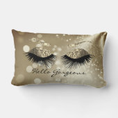 ハローゴージャス-金ゴールドまつげと眉 ランバークッション (裏面)