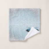 ハローゴージャス – Glamouousまつげ – 青 バスタオルセット (ウォッシュタオル)