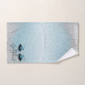 ハローゴージャス – Glamouousまつげ – 青 バスタオルセット (ハンドタオル)