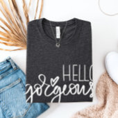 ハローゴージャスTシャツ、女性Tシャツ、ハローシャツ トライブレンドTシャツ