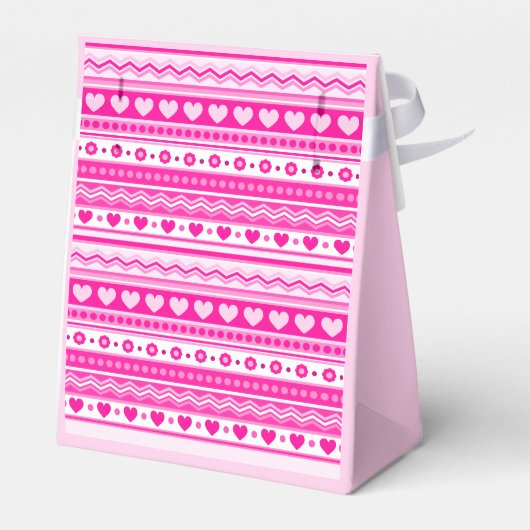 ハローゴージャージーガレンティンの日かわいいピンクのハート フェイバーボックス (裏面サイド)