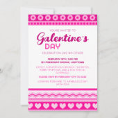 ハローゴージャージーガレンティンの日かわいいピンクのハート 招待状 (正面)