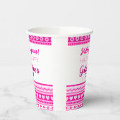 ハローゴージャージーガレンティンの日かわいいピンクのハート 紙コップ (左)