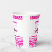 ハローゴージャージーガレンティンの日かわいいピンクのハート 紙コップ (右)