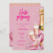 ハローゴージャージーガレンティーンズデイグリッター 招待状 (正面/裏面)