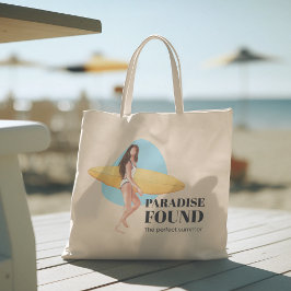 ハローサマーとタイポグラフィトロピカルトートバッグ トートバッグ