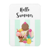 ハローサマーアイスクリームスウィートトリートメント マグネット (縦)