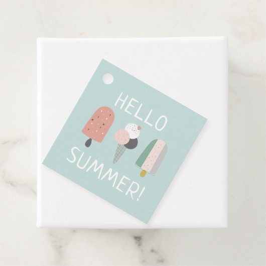 ハローサマーアイスクリームブルーポップシクル フェイバータグ (インサイチュ)