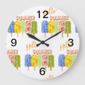 ハローサマーアイスクリーム ラージ壁時計 (正面)